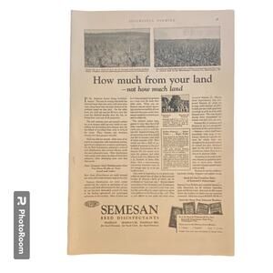 Vtg DuPont Semesan Plant Disinfectant Print Advertisement March 1928 Frame Ready